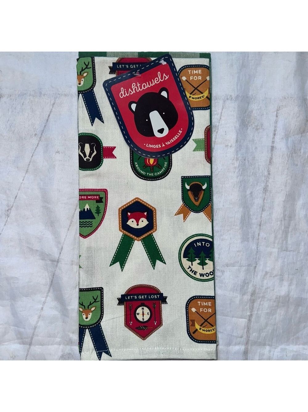 NWT Now Designs Dish/Tea/Kitchen Towels ‘Explore More’ 18x28 Set Of 2 India